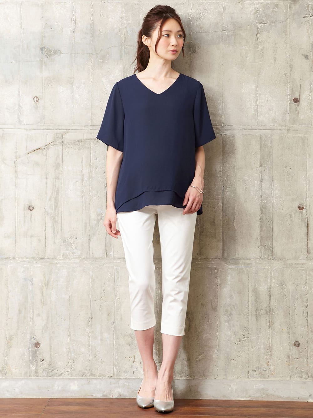 マタニティ パンツ|P・パンツ　接触冷感クロップド（七分丈）|オフ